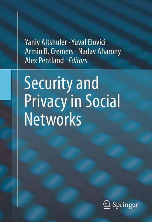 Book cover of Security and Privacy in Social Networks