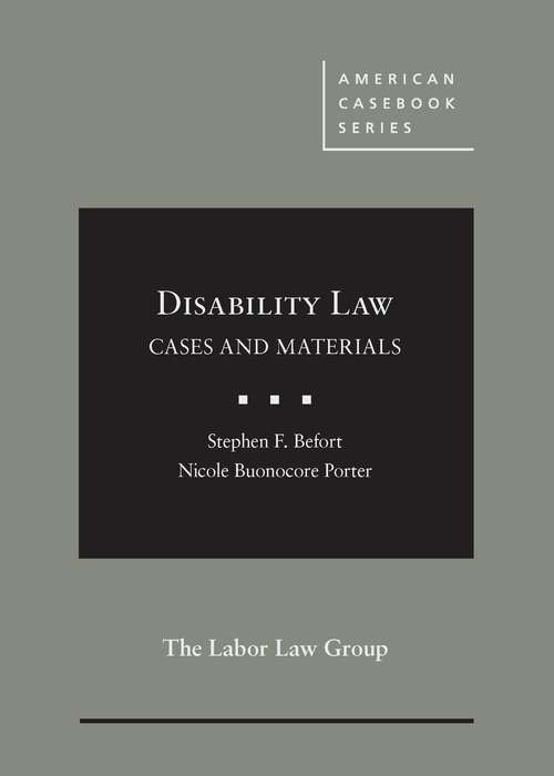 Book cover of Disability Law: Cases And Materials (American Casebook Series)