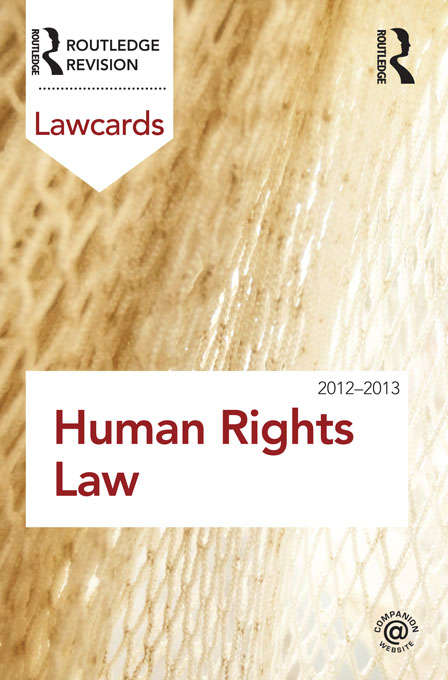 Book cover of Human Rights Lawcards 2012-2013 (4) (Lawcards)