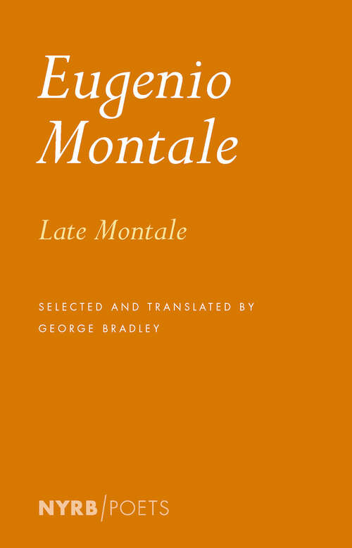 Book cover of Late Montale