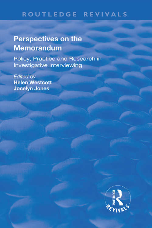 Perspectives on the Memorandum (Routledge Revivals)