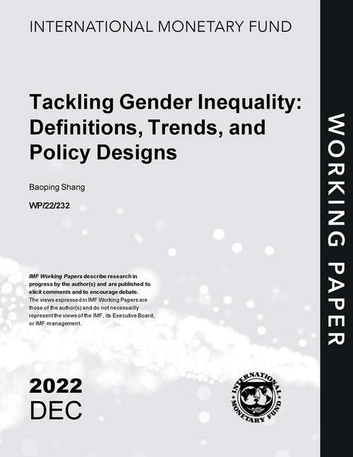 Book cover of Tackling Gender Inequality: Definitions, Trends, and Policy Designs