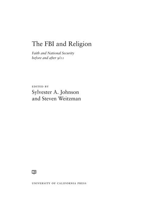 Book cover of The FBI and Religion: Faith and National Security before and after 9/11