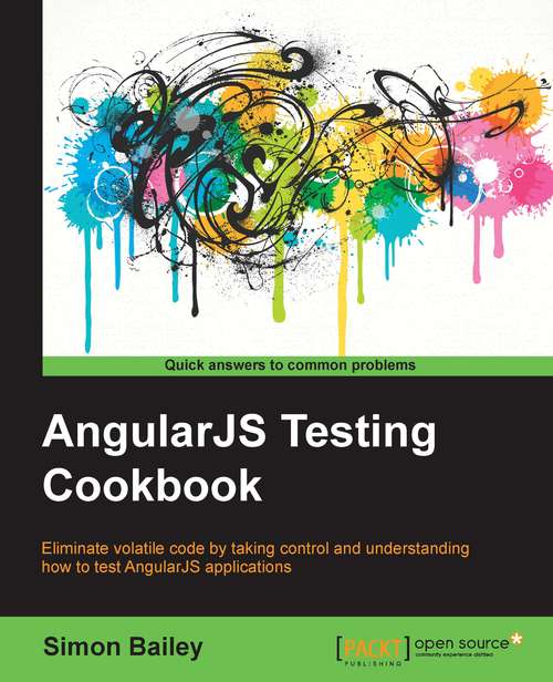 Book cover of AngularJS Testing Cookbook
