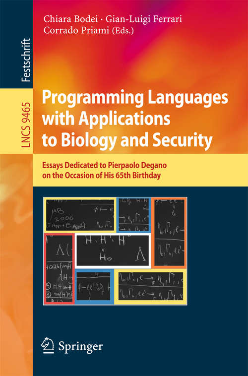 Programming Languages with Applications to Biology and Security
