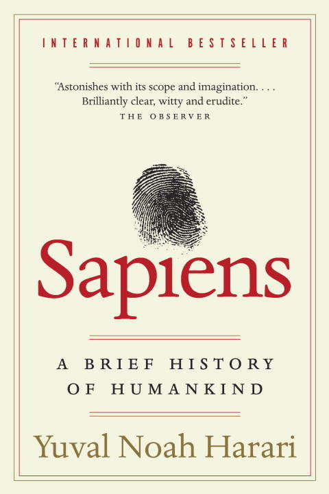 Book cover of Sapiens: A Brief History of Humankind