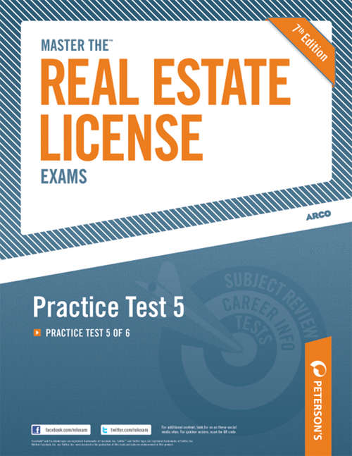 Book cover of Master the Real Estate License Exam: Practice Test 5 of 6