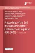 Proceedings of the 2nd International Student Conference on Linguistics (Advances in Social Science, Education and Humanities Research #734)