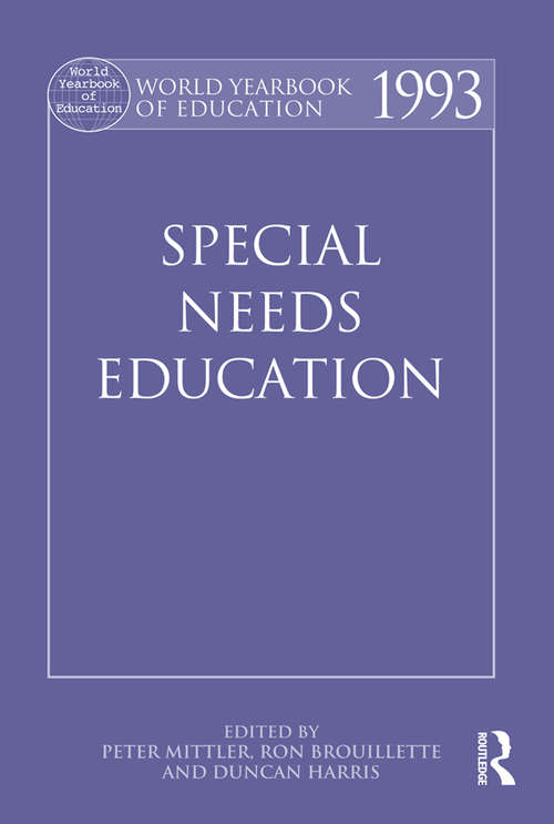 World Yearbook of Education 1993: Special Needs Education (World Yearbook of Education)