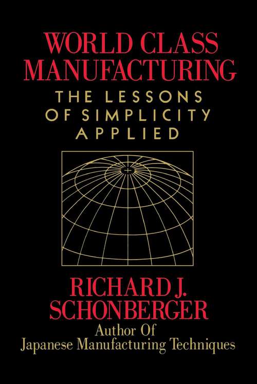 Book cover of World Class Manufacturing