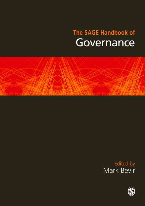 Book cover of The SAGE Handbook of Governance