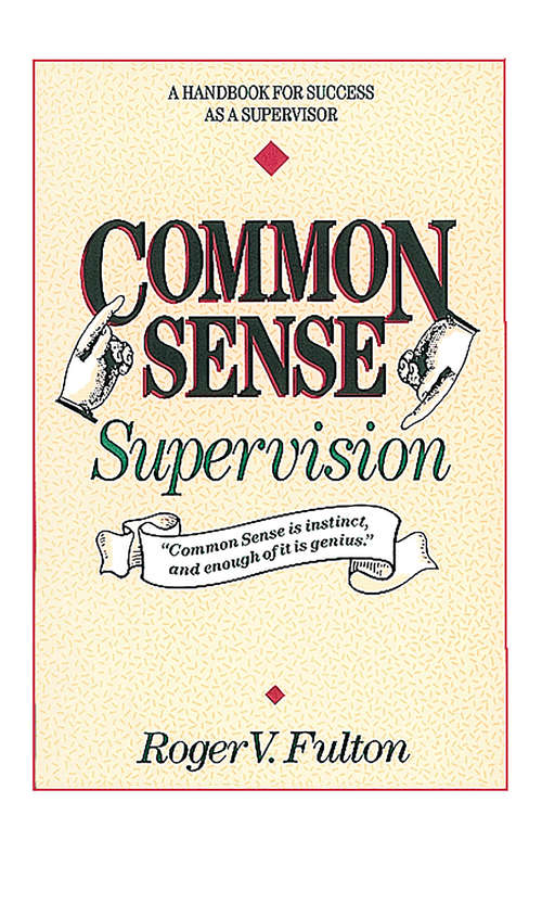 Book cover of Common Sense Supervision