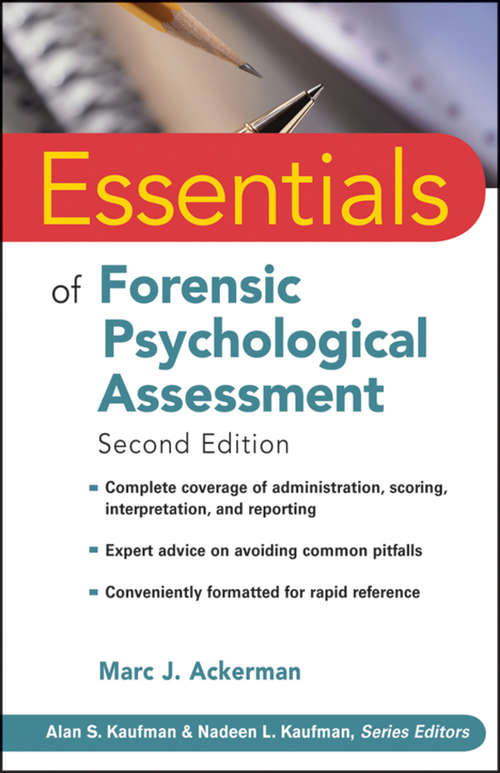 Book cover of Essentials of Forensic Psychological Assessment