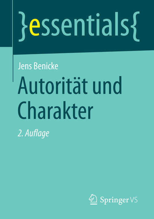 Book cover of Autorität und Charakter