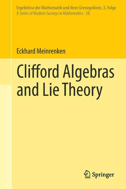 Book cover of Clifford Algebras and Lie Theory