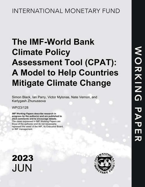 Book cover of The IMF-World Bank Climate Policy Assessment Tool (Imf Working Papers)