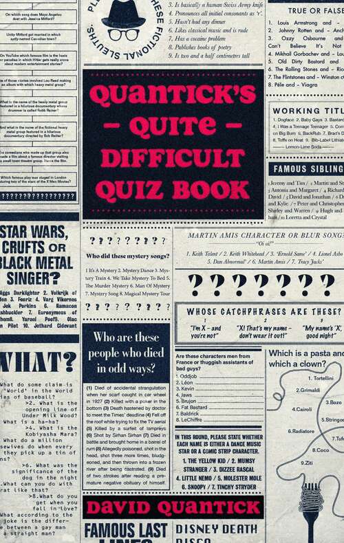 Quantick's Quite Difficult Quiz Book
