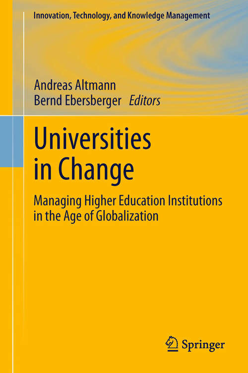 Book cover of Universities in Change