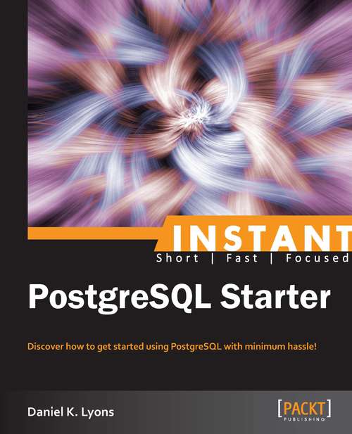 Book cover of Instant PostgreSQL Starter