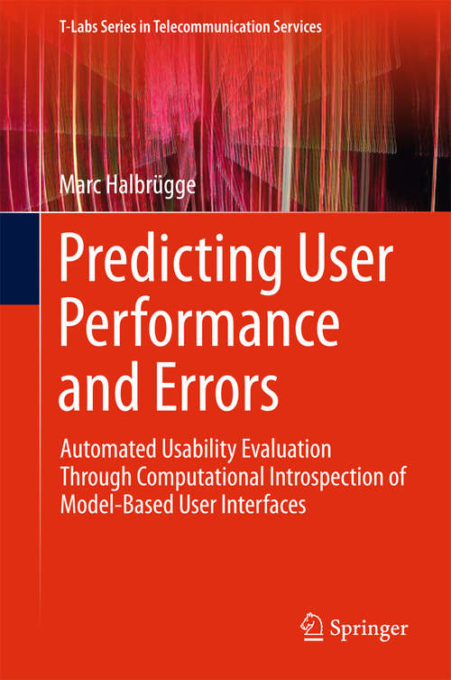 Book cover of Predicting User Performance and Errors