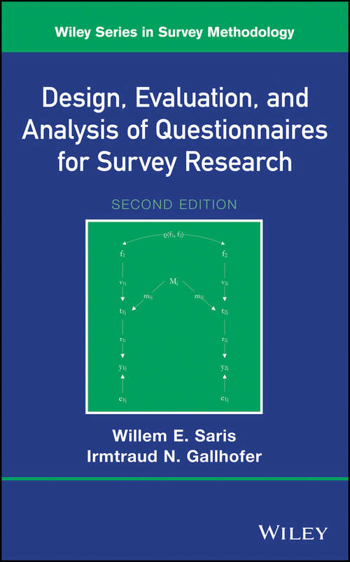 Book cover of Design, Evaluation, and Analysis of Questionnaires for Survey Research