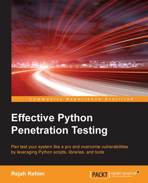Book cover of Effective Python Penetration Testing