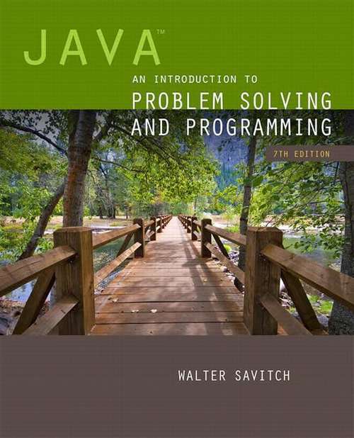 Book cover of Java: An Introduction to Problem Solving and Programming (Seventh Edition)