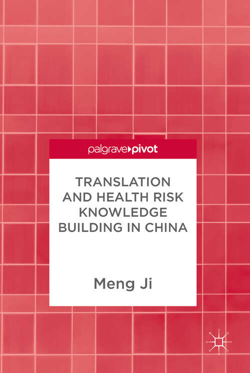 Book cover of Translation and Health Risk Knowledge Building in China