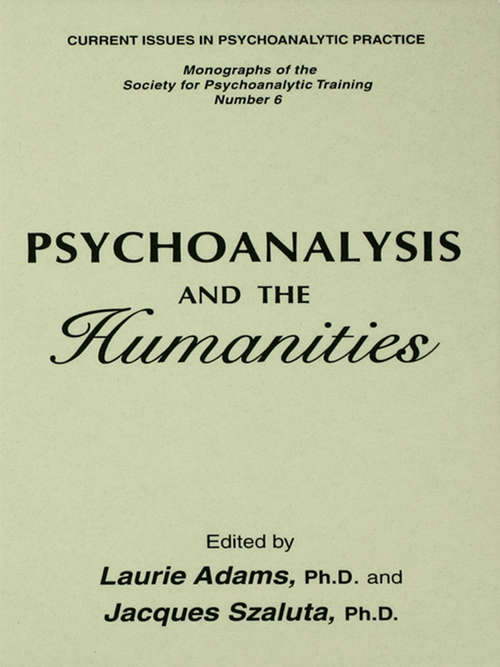 Book cover of Psychoanalysis And The Humanities