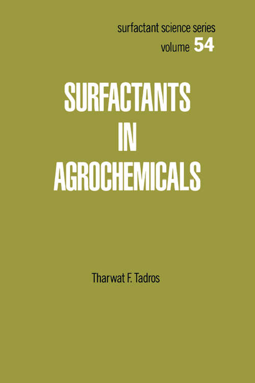 Book cover of Surfactants in Agrochemicals (Surfactant Science Ser. #54)