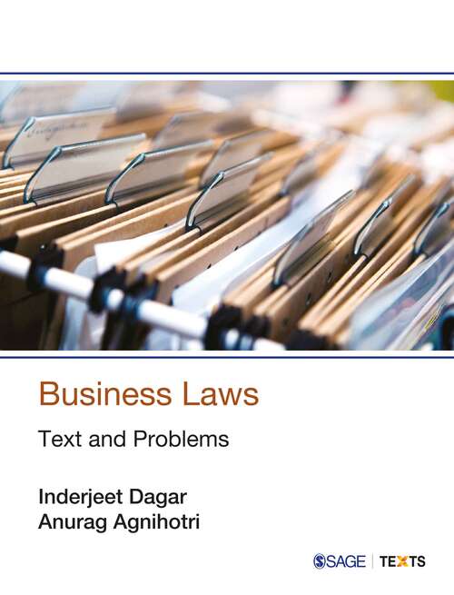 Book cover of Business Laws: Text and Problems