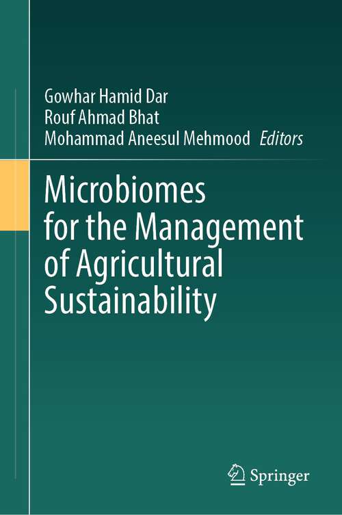 Book cover of Microbiomes for the Management of Agricultural Sustainability (1st ed. 2023)