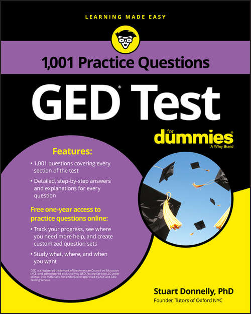 Book cover of 1,001 GED Practice Questions For Dummies