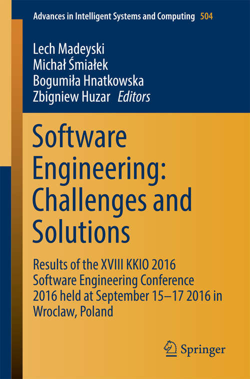 Book cover of Software Engineering: Challenges and Solutions