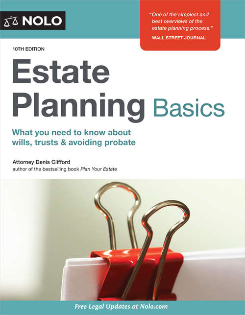Book cover of Estate Planning Basics (Tenth Edition)