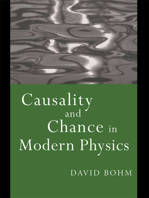 Book cover of Causality and Chance in Modern Physics (2)