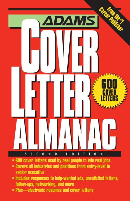 Book cover of Adams Cover Letter Almanac