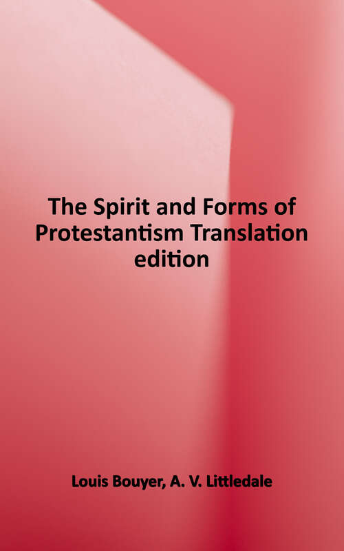 Book cover of The Spirit and Forms of Protestantism (Translation Edition)