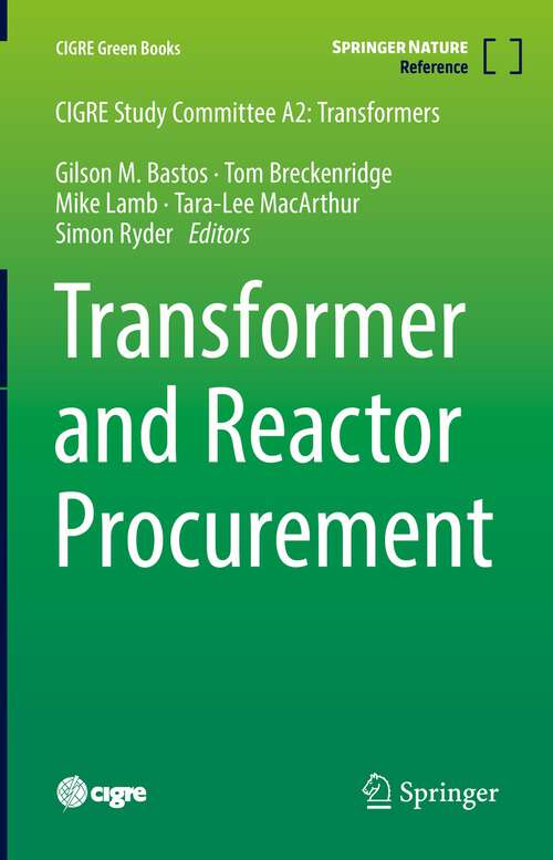 Transformer and Reactor Procurement (CIGRE Green Books)