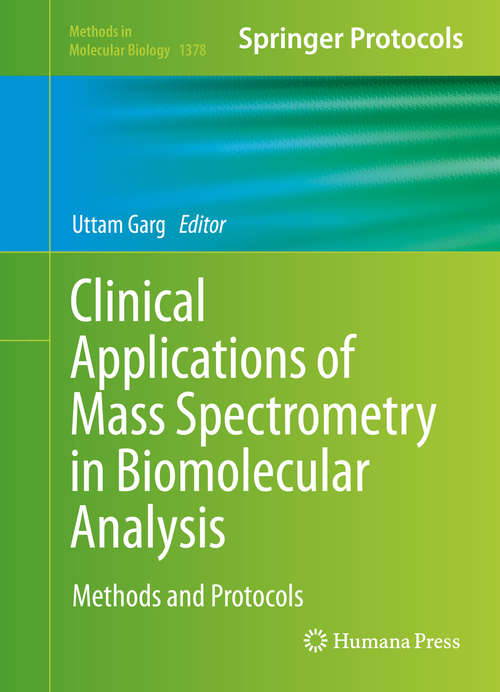 Book cover of Clinical Applications of Mass Spectrometry in Biomolecular Analysis