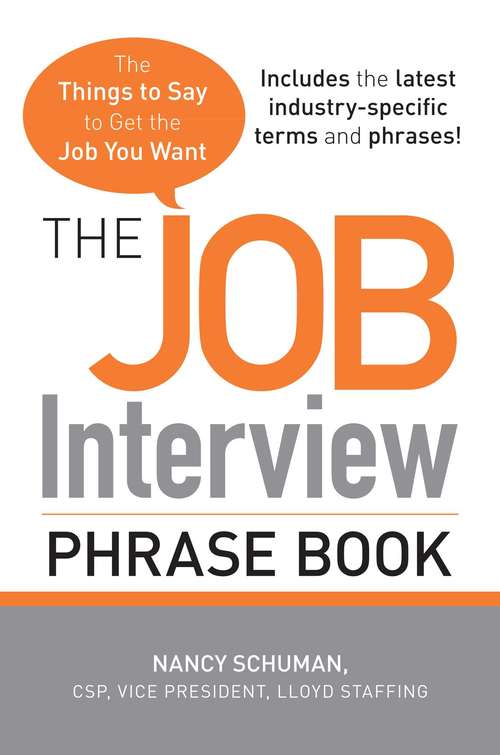 Book cover of The Job Interview Phrase Book