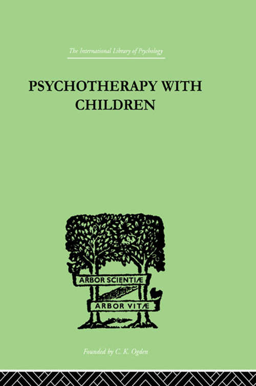 Book cover of Psychotherapy with Children