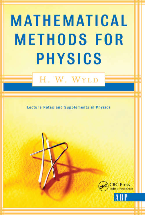 Book cover of Mathematical Methods For Physics (Advanced Books Classics Ser.)