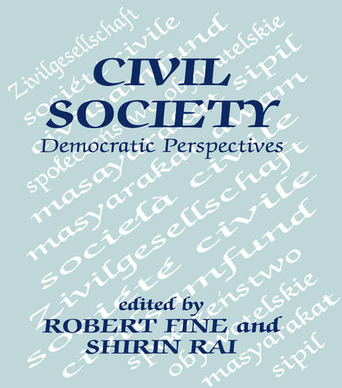 Civil Society: Democratic Perspectives