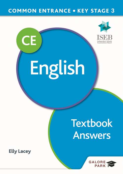 Book cover of Common Entrance 13+ English for ISEB CE and KS3 Textbook Answers