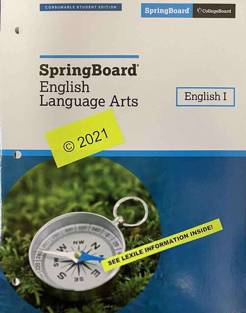 Book cover of SpringBoard® English Language Arts, English I