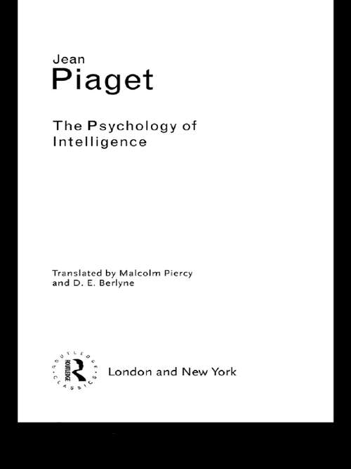 Book cover of The Psychology of Intelligence