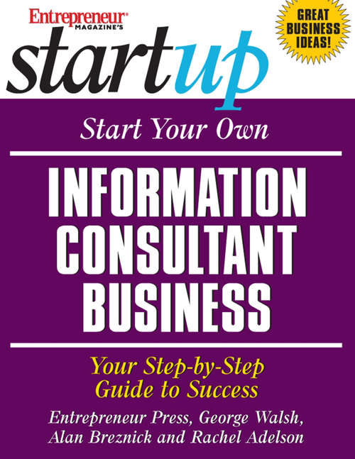 Book cover of Start Your Own Information Consultant Business