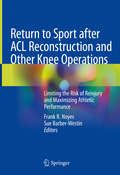 Return to Sport after ACL Reconstruction and Other Knee Operations: Limiting the Risk of Reinjury and Maximizing Athletic Performance