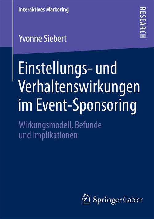 Book cover of Einstellungs- und Verhaltenswirkungen im Event-Sponsoring